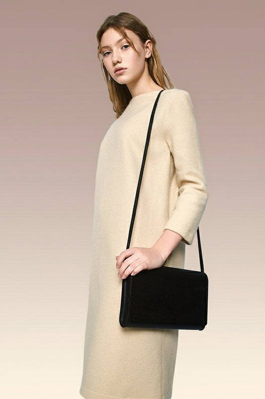 Large Glossy Wood Clutch