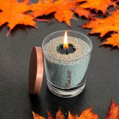 Unscented Powder Candle in Glass - Emerald 160g