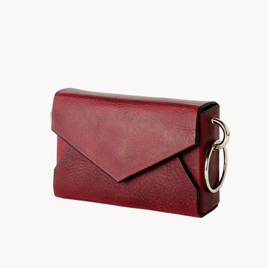 Leather Crossbody – Burgundy Red