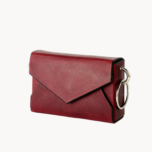 Leather Crossbody – Burgundy Red