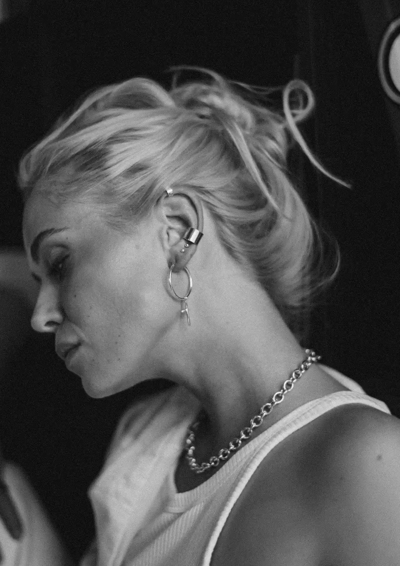 Flat Upper Ear Cuff - Silver extra foto