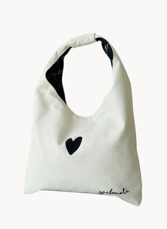 Moon Bag Heart - White